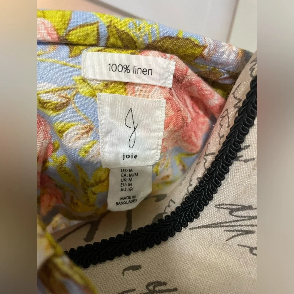 🌺 Joie linen Button Down Shirt EUC - Picture 2 of 5